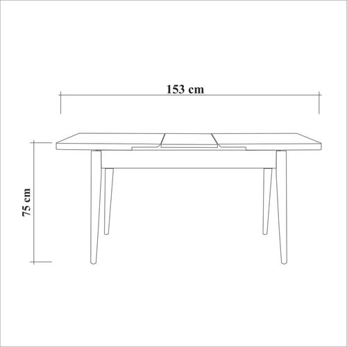 Oliver Açl.White Karina-White White Extendable Dining Table & Chairs Set (4 Pieces) slika 16
