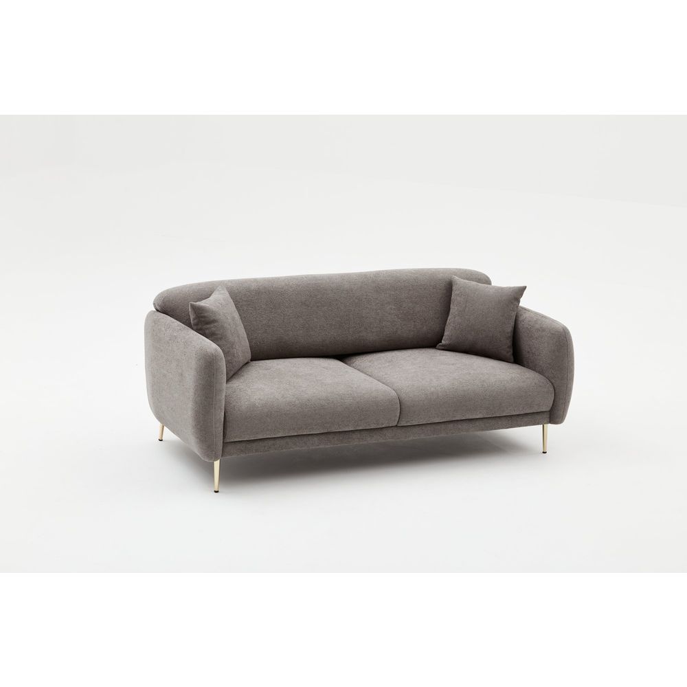 Simena - Siva Zlatna Sofa na Razvlačenje za 3 Osobe slika 7