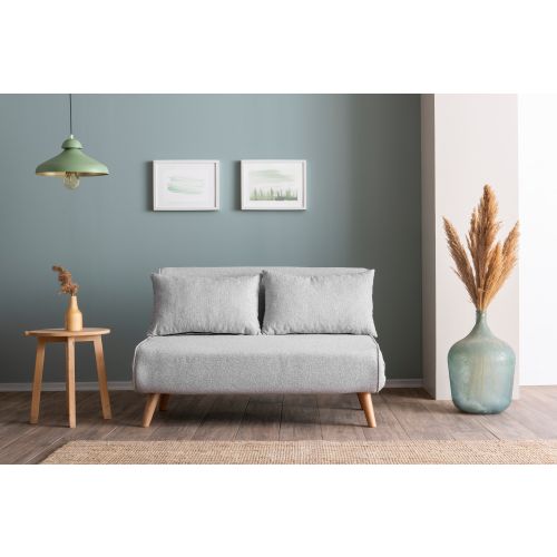 Atelier Del Sofa Dvosjed, Folde 2-Seater - Teddy Fabric - Grey slika 2