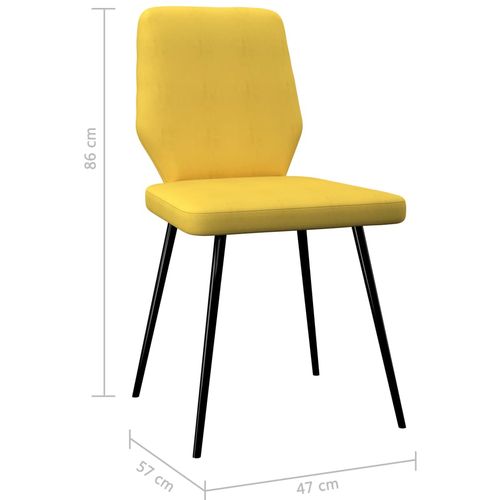 Blagovaonske stolice od tkanine 4 kom žute slika 21