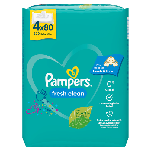 Pampers vlažne maramice Fresh Clean 4 x 80 komada slika 1