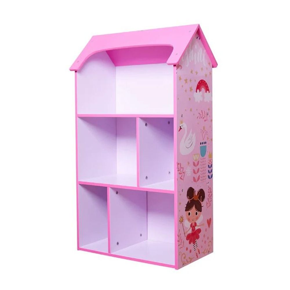 Kinder Home Dječija drvena polica Dream House, Roza slika 2