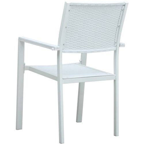 Vrtne stolice 4 kom bijele plastične s izgledom ratana slika 22