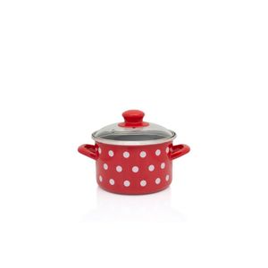 Metalac posuda duboka dekor red dots 16cm / 2,00lit