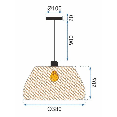 TOOLIGHT Viseća stropna svjetiljka Natural App886-1CP slika 16