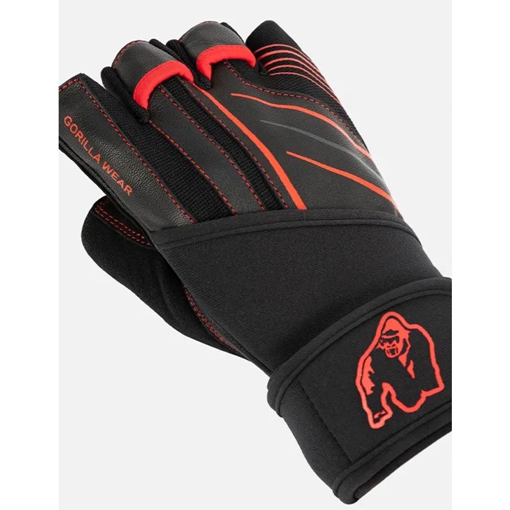 Gorilla Wear DALLAS Rukavice sa steznicima za zglob 2.0, Crno/Crvene slika 2