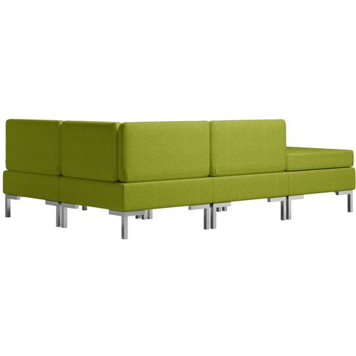 4-dijelni set sofa od tkanine zeleni slika 27