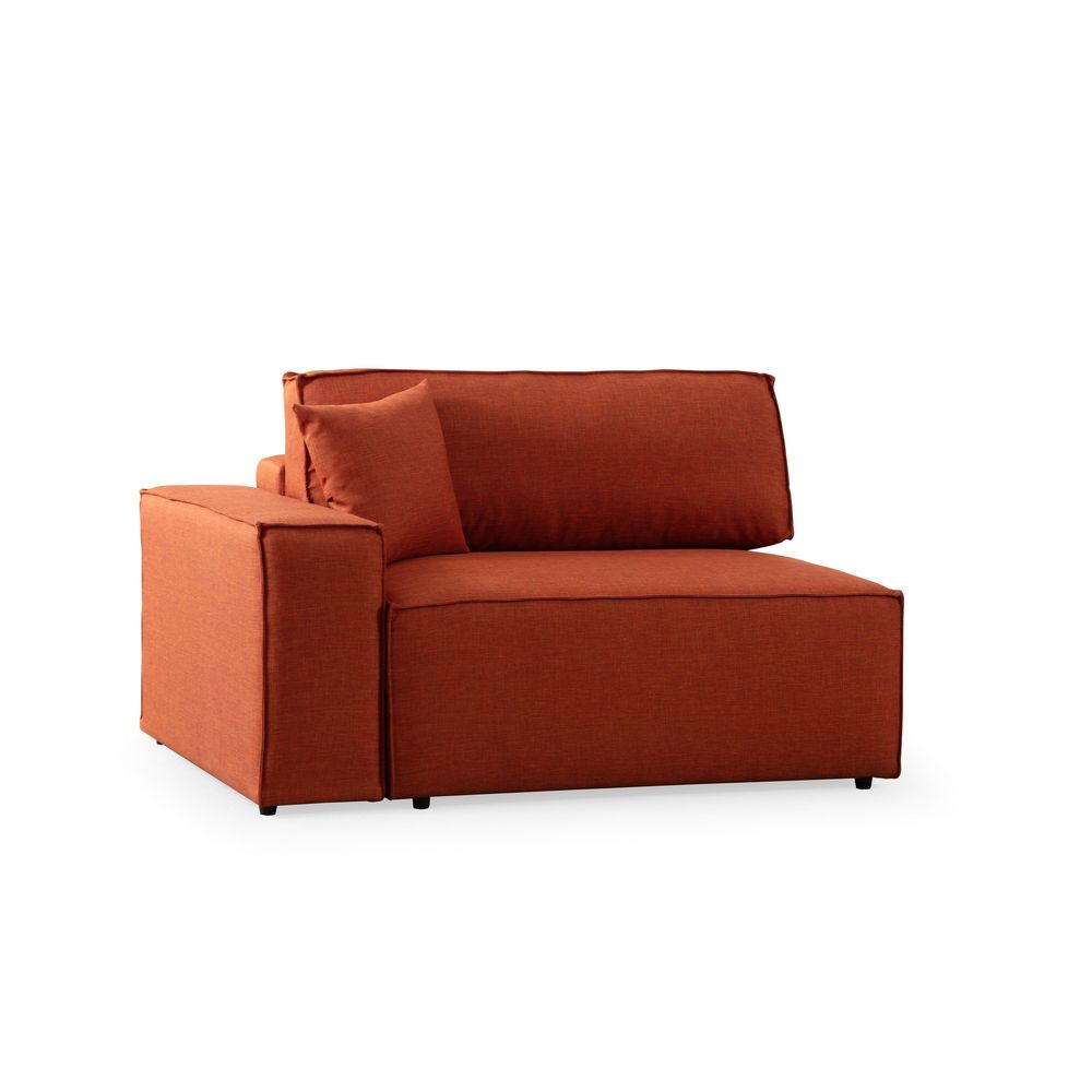 Pırlo Kutni Sofa na Razvlačenje - Narandžasti slika 9