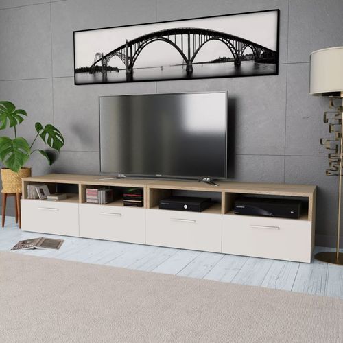 TV ormarići od iverice 2 kom 95 x 35 x 36 cm boja hrasta i bijela slika 27