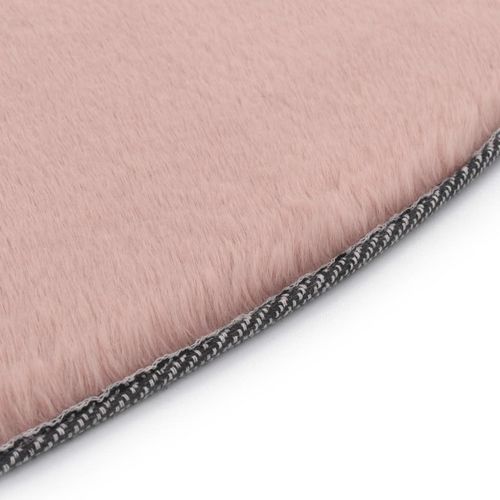 Tepih od umjetnog zečjeg krzna 160 cm blijedo ružičasti slika 9