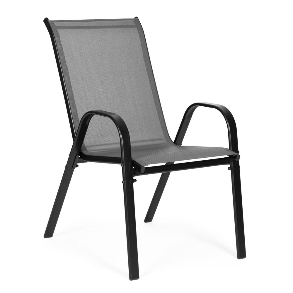 MultiGarden set od 4 vrtne stolice – za terasu ili balkon, sive slika 3
