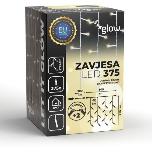 Home deco 375 LED zavjesa/ toplo bijele slika 1