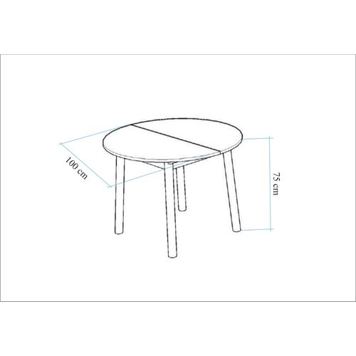 Woody Fashion Proširivi blagavaonski stol i stolice (5 komada) Sarai slika 13
