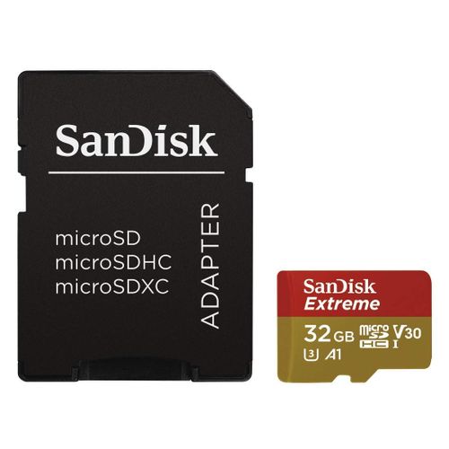 SanDisk 32GB Extreme Micro SDHC A1 CL10 V30 UHS-I U3 100MB/s memorijska kartica za mobitele + adapter slika 4