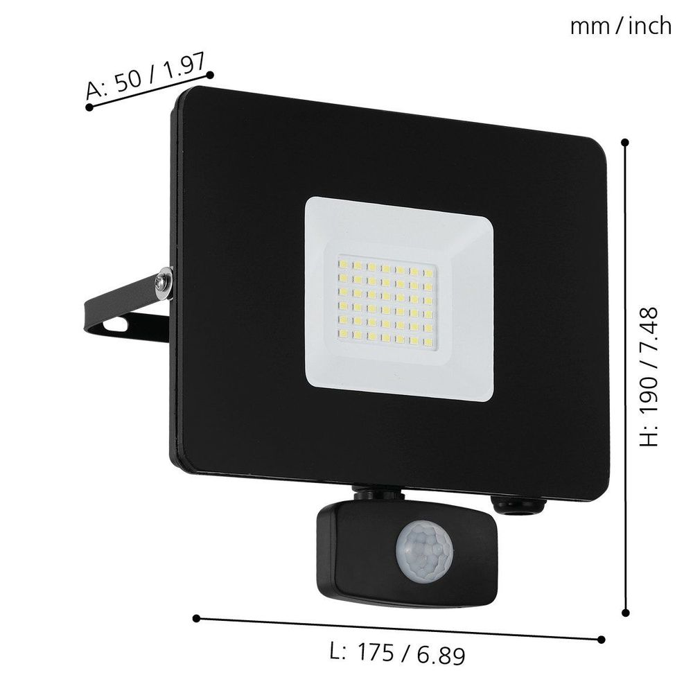 Eglo Faedo 3 vanjska/reflektor, led, 30w, sa senzorom, crna  slika 4
