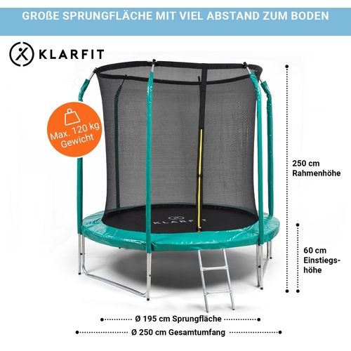 KLARFIT Jumpstarter trampolin, Tamnozelene slika 14