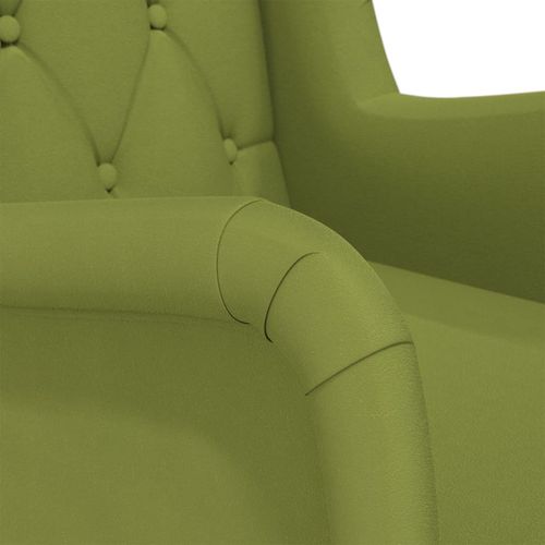Fotelja s nogama od drva kaučukovca baršunasta svjetlozelena slika 7