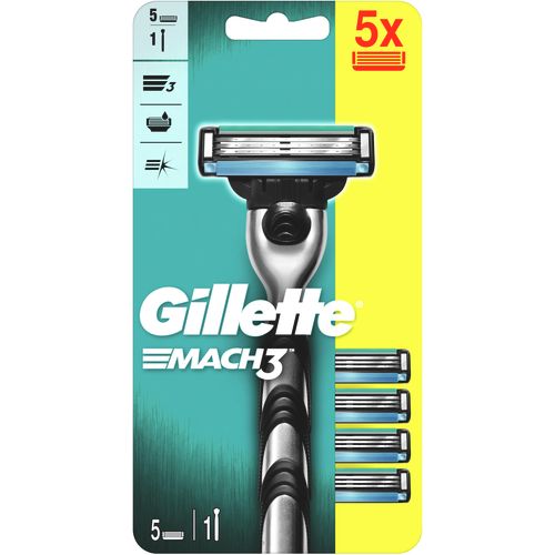 Gillette Mach3 brijač i zamjenske britvice 5 komada slika 1