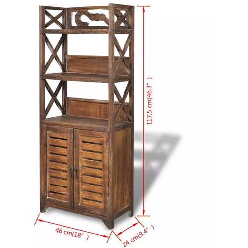 Kupaonski ormarić Albuquerque drveni smeđi 46 x 24 x 117,5 cm slika 2