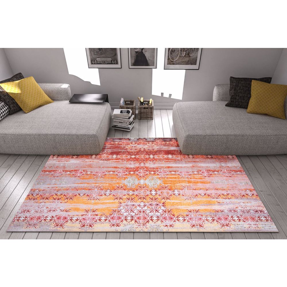 Višebojni Hodnički Tepih Fusion Chenille - Crveni AL 172 (75 x 150 cm) slika 1