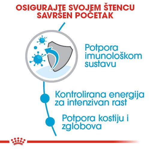 ROYAL CANIN SHN Giant PUPPY, potpuna hrana za pse, specijalno za štence divovskih pasmina (konačne težine > 45 kg)  do 8 mjeseci starosti, 15 kg slika 5