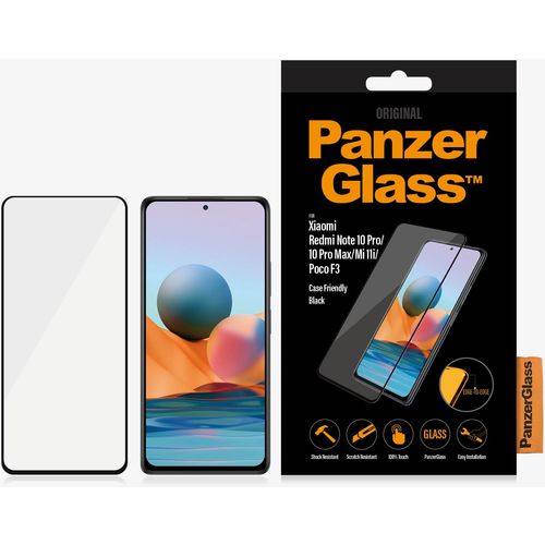 Panzerglass zaštitno staklo za Xiaomi Redmi Note 10 Pro/Max/MI 11i/Poco F3 case friendly black slika 1