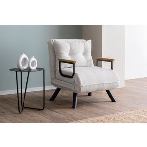 Sando Single - Sofabed od Teddy Tkanine - Bijeli 1-Sjedalni Sofabed