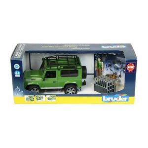 Bruder Land Rover Defender Karavan sa šumarom i psom 1:16