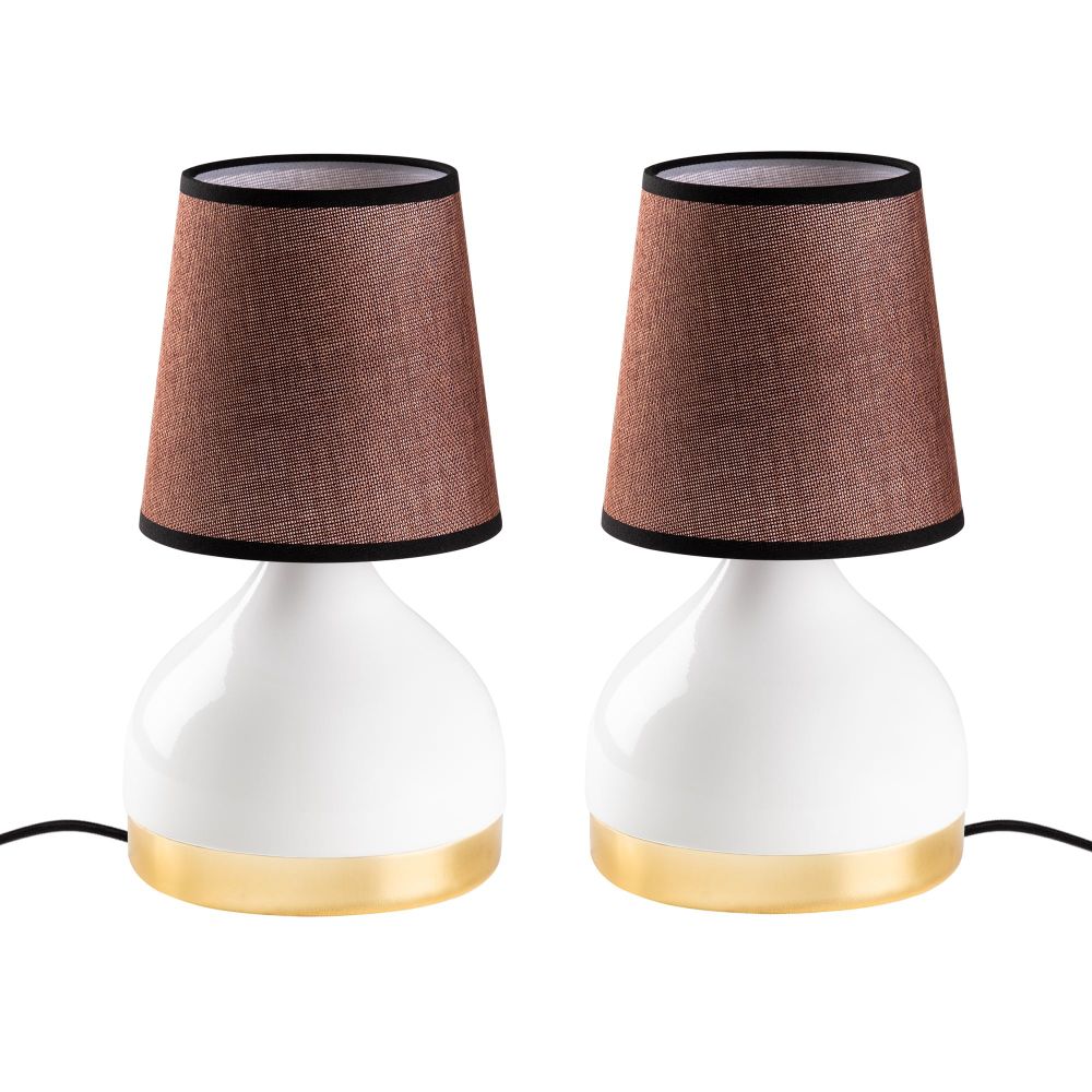 Set Stona Lampa Yıldo - 8024 - bijela i svijetlosmeđa (2 komada) slika 4
