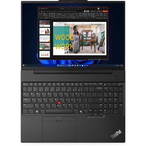 Lenovo 21MA003NCX ThinkPad E16 G2 Core Ultra 5 125U (12C/14T, Max Turbo 4.3GHz, 12MB), 1x 16GB DDR5 5600, SSD 512GB NVMe, 16.0" WUXGA (1920x1200) AG IPS 300n, Intel Grph, GLAN, Wi-Fi 6E, BT, KybUK BL, Thunderbolt 4, HDMI, FPR, Cam IR+FHD1080p, Alum, 2Wx2, 57Wh, no OS, 3YW slika 1