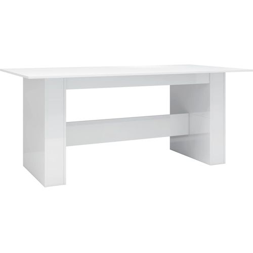 Blagovaonski stol visoki sjaj bijeli 180 x 90 x 76 cm iverica slika 21