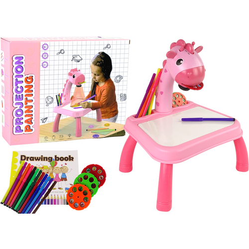 Dinosaur stol sa projektorom za crtanje - Pribor boja - Roza boja slika 1