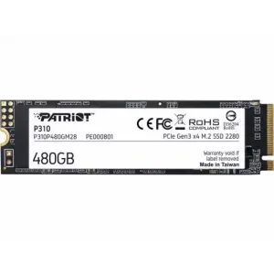 SSD M.2 NVMe 480GB Patriot P310 1700MBs/1500MBs P310P480GM28