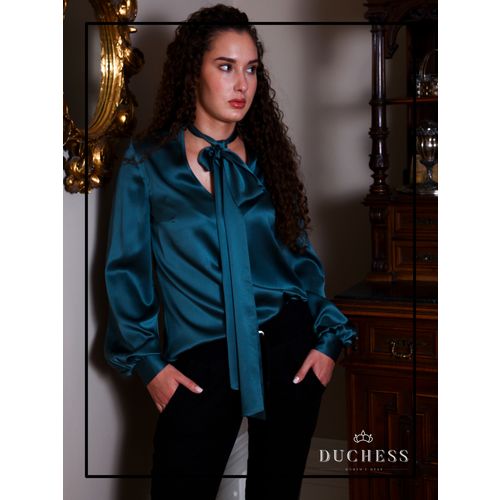 Duchess Green svilena bluza slika 1