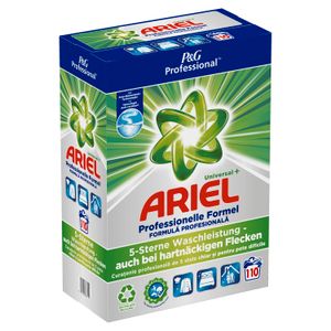 Ariel Professional Prašak za rublje Universal Plus za 110 pranja, XXL / 7,15 kg