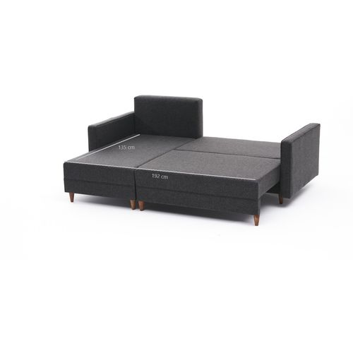 Atelier Del Sofa Kutna garnitura na razvlačenje AYDAM lijeva, antracit, Aydam Left - Anthracite slika 8