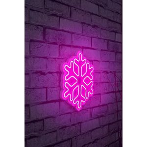 Wallity Ukrasna plastična LED rasvjeta, Snowflake - Pink