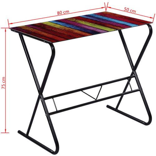 Stakleni stol s dizajnom duge slika 35