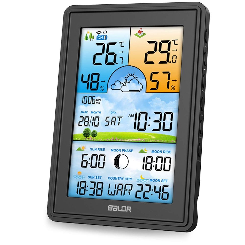 Meteorološka stanica s zaslonom BD-906 crna slika 3