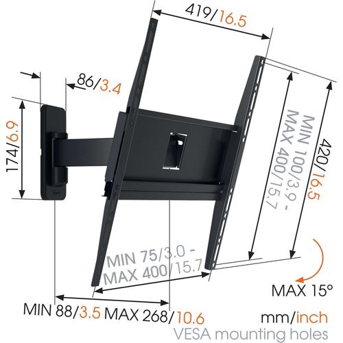 Vogels MA3030, zidni stalak za ekrane od 32"-55" sa nagibom i pomakom 120st. slika 4