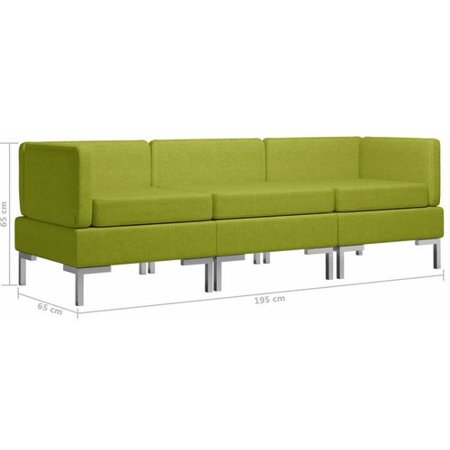 3-dijelni set sofa od tkanine zeleni slika 24