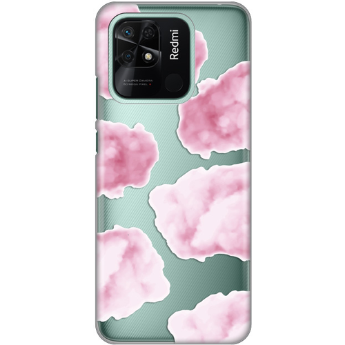 Maska Silikonska Print Skin za Xiaomi Redmi 10C Pink Clouds slika 1