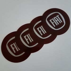 AMBLEMI ZA RATKAPE FIAT CRVENI FI76mm (SET 4 KOMADA)