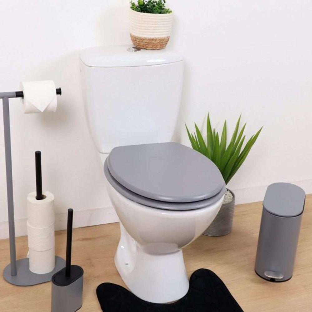 Tendance wc daska mdf sa inox okovima, siva slika 2