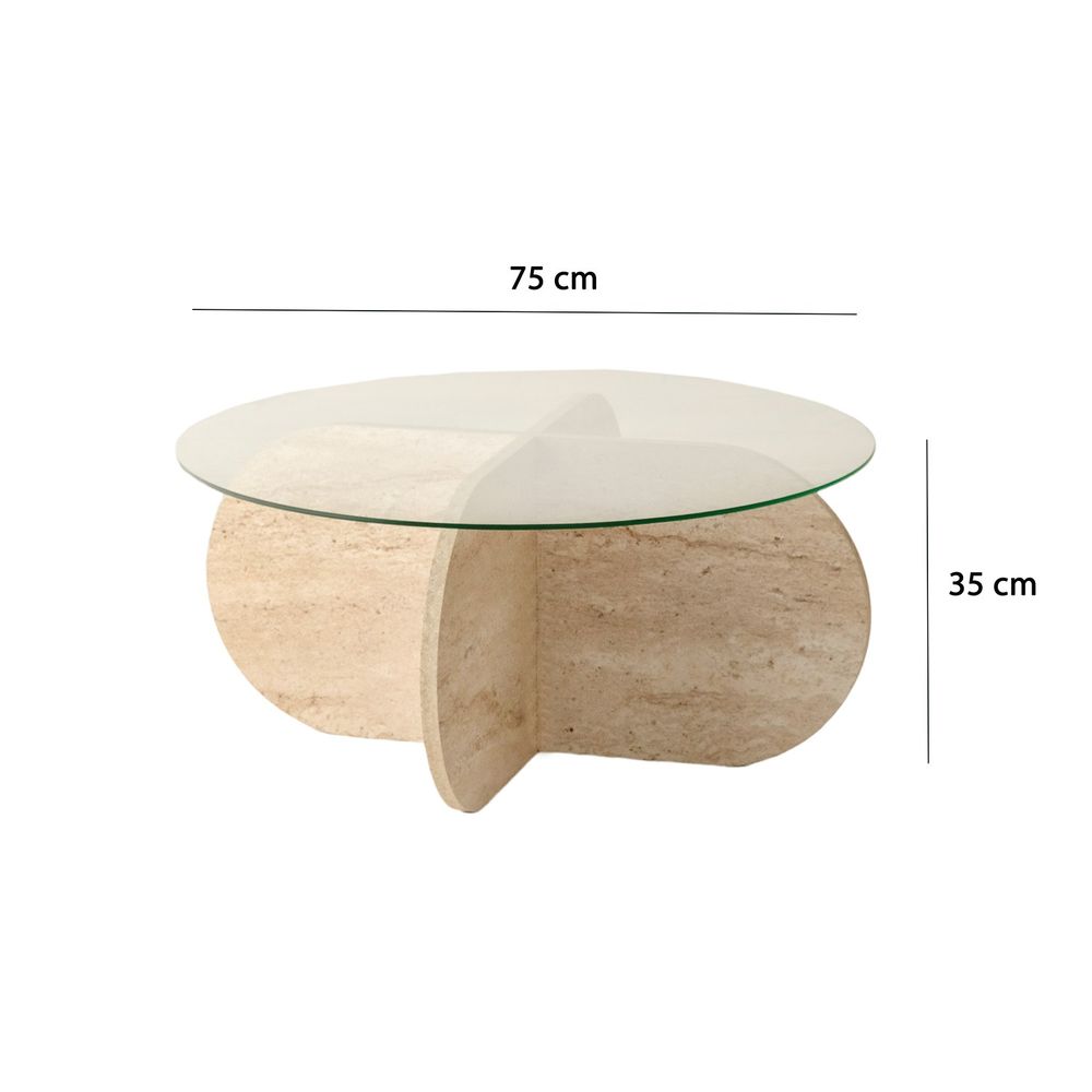 Bubble - Transparent Travertine Coffee Table slika 10