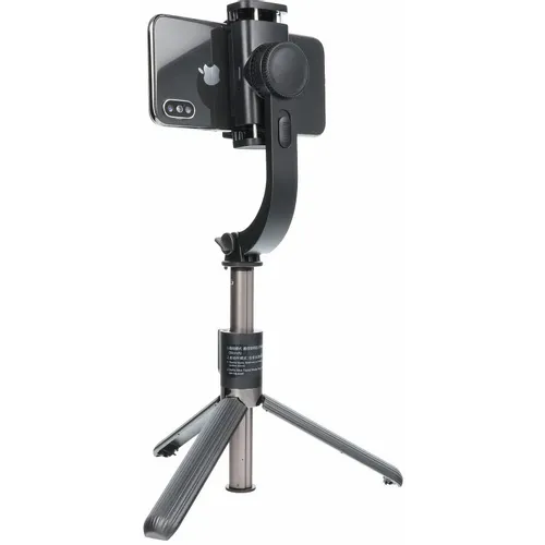 Set / selfie držač s bluetooth daljinskim upravljačem i stativom GIMBAL stabilizator crni SSTR-L08 slika 1