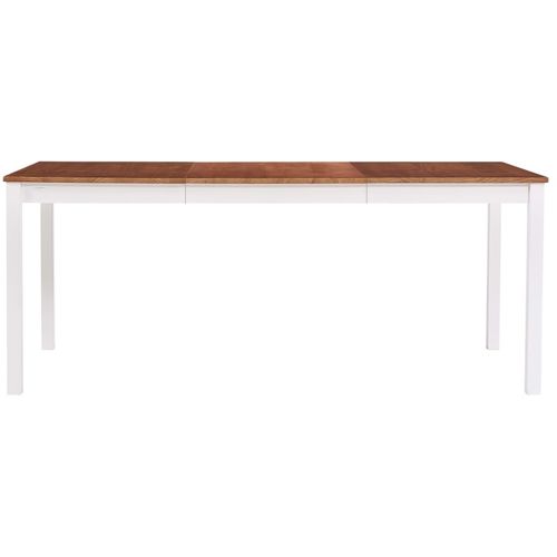 Blagavaonski stol bijelo-smeđi 180 x 90 x 73 cm od borovine slika 9