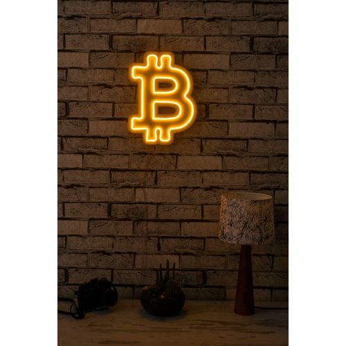Wallity Ukrasna plastična LED rasvjeta, Bitcoin - Yellow slika 12