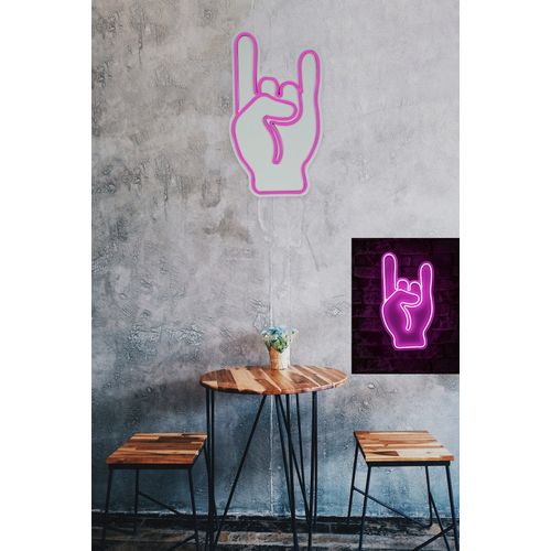 Wallity Ukrasna plastična LED rasvjeta, Rock N Roll Sign - Pink slika 11