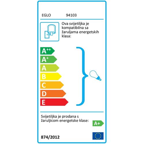 Eglo Riga vanjska zidna/2, led, gu10, 2x3w, čelik/antracit  slika 2